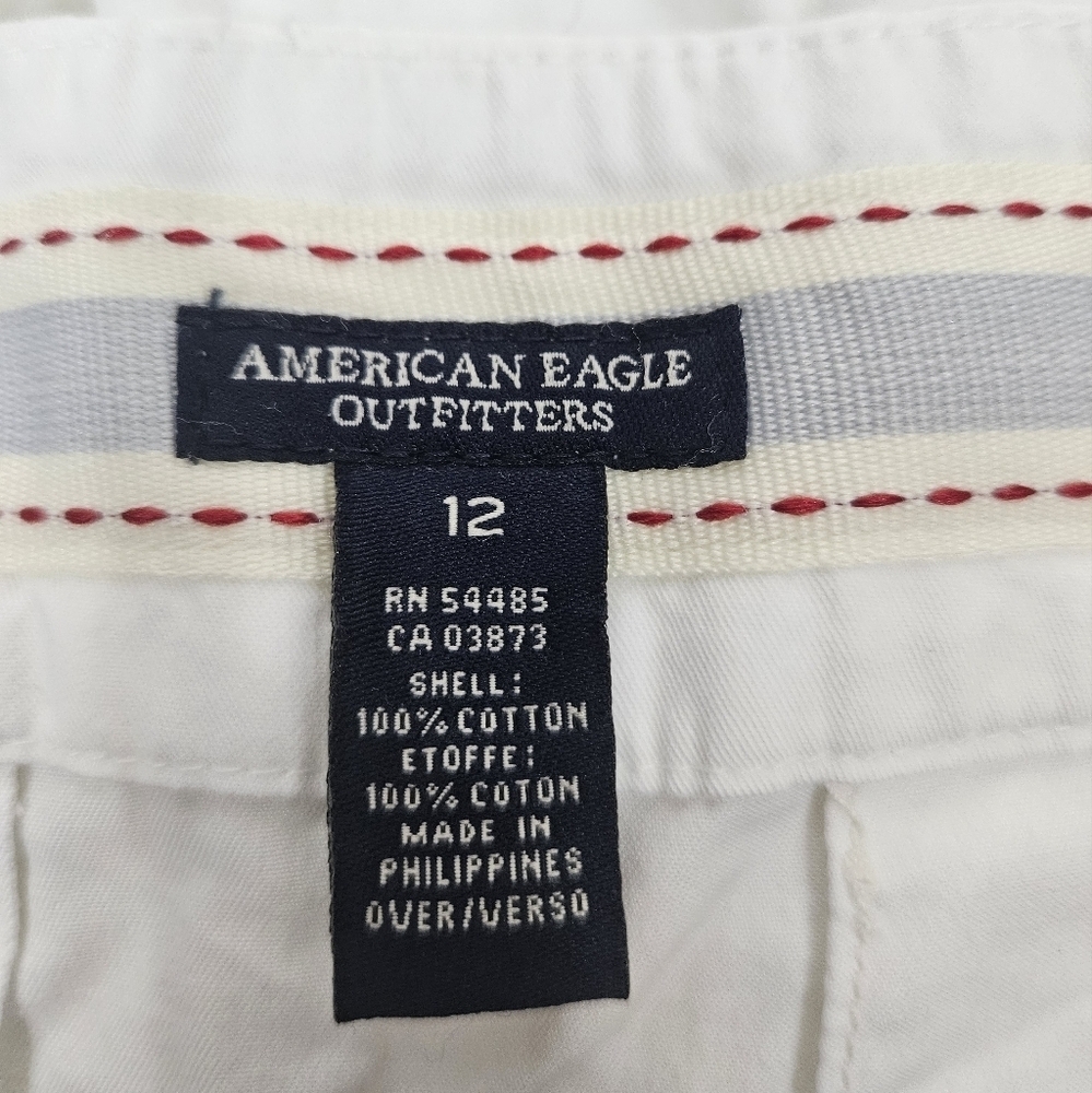 American Eagle White Pleated High Waisted Mini Tennis Skirt Size 12 Women's S43 - Picture 7 of 8